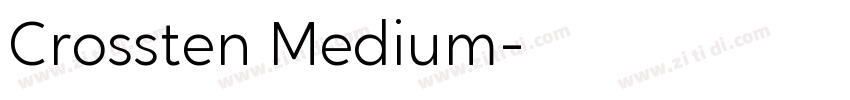 Crossten Medium字体转换